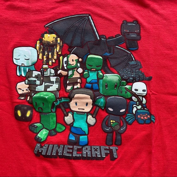 Official Minecraft Product and Designed By JINX  Boys Shirt Size M(8) - Picture 3 of 6